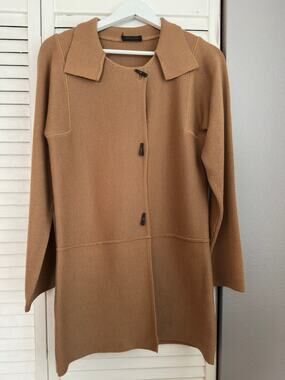 Vintage GLIV Carpi Made in Italy Merino Wool Knit Duster Cardigan Jacket